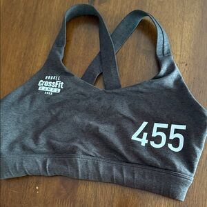 NOBULL CrossFit games edition Charcoal Sports Bra with White Accents